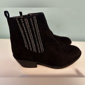 Vince Camuto Black Ankle Boots with Silver Studs